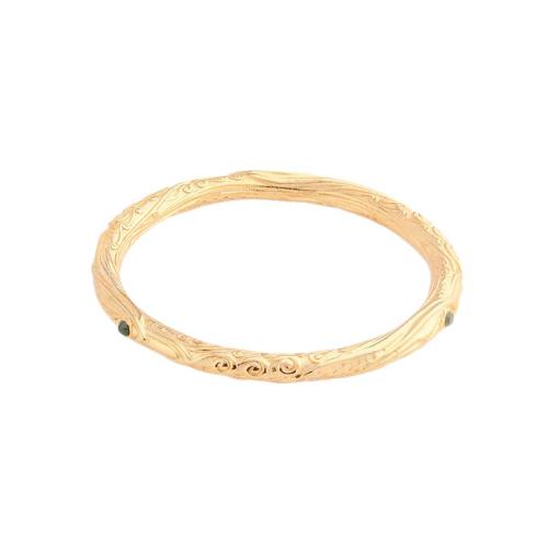 Sinc Alloy Bangle, ór a chanadh plátáilte, unisex & méid éagsúla do rogha & le rhinestone, Díolta De réir PC