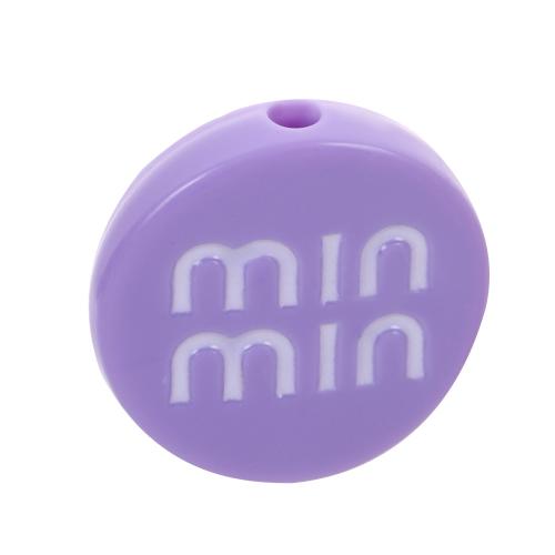 Acrylic Jewelry Beads Flat Round DIY & with letter pattern & enamel 22mm Sold By PC