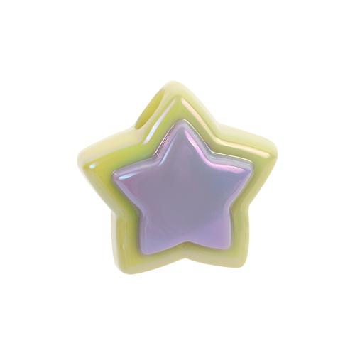 Plated Acrylic Beads Star UV plating DIY 17mm Sold By PC