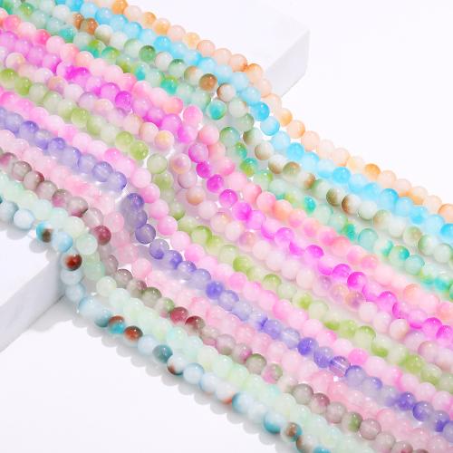 Coirníní Lampwork lámhdhéanta, Babhta, priontáil, DIY, dathanna níos mó le haghaidh rogha, 8mm, Poll:Thart 1.5mm, 50ríomhairí pearsanta/Mála, Díolta De réir Mála