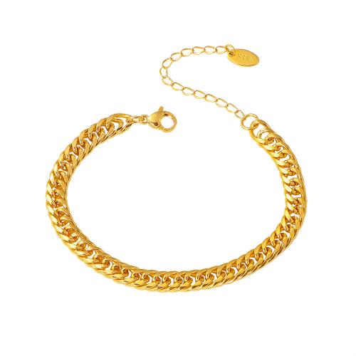 304 acciaio inox braccialetto, with 5cm extender chain, placcato, gioielli di moda & unisex, nessuno, Lunghezza Appross. 15 cm, Venduto da PC