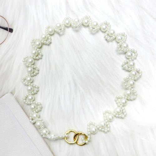 Acrylic Cell Phone Chain with ABS Plastic & Zinc Alloy handmade portable & for woman white Sold By PC