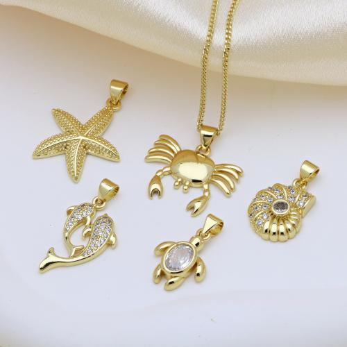 Cyrkonia Wisiorek mosiądz mikro Brukuje, Platerowane w kolorze złota, DIY & różne style do wyboru & mikro utorować cyrkonia, dostępnych więcej kolorów, sprzedane przez PC