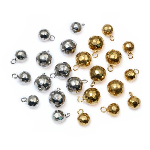 Stainless Steel Pendants 304 Stainless Steel Round plated DIY & solid Sold By PC