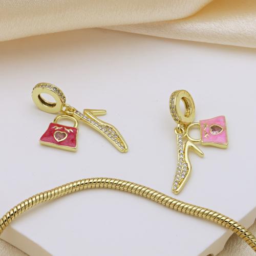 Ciúbach Zirconia siogairlín Micrimhilseogra réiteodh Prás, Mála láimhe, dath an óir plated, DIY & micrea réiteach zirconia ciúbach & cruan, dathanna níos mó le haghaidh rogha, 32mm, Díolta De réir PC