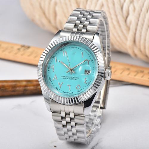 Zinc Alloy Watch Bracelet with Glass Round plated with single calendar & for man Sold By PC