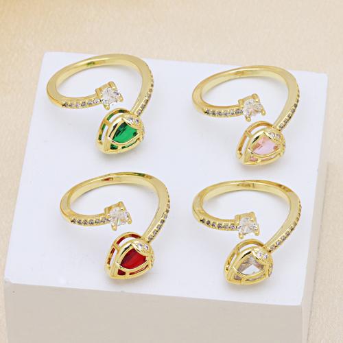 キュービックジルコンマイクロパヴェブラスリング, 銅, ローズ, 18Kゴールドメッキ, 異なるスタイルを選択 & マイクロパヴェジルコニア & 女性用, 無色, 売り手 パソコン