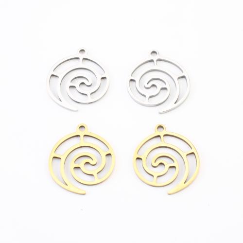 Nerezová ocel Šperky Přívěsky, 304 Stainless Steel, DIY, více barev na výběr, 17x15x1mm, 20PC/Lot, Prodáno By Lot