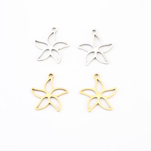 Stainless Steel Flower Pendant 304 Stainless Steel plated DIY & hollow Sold By Lot