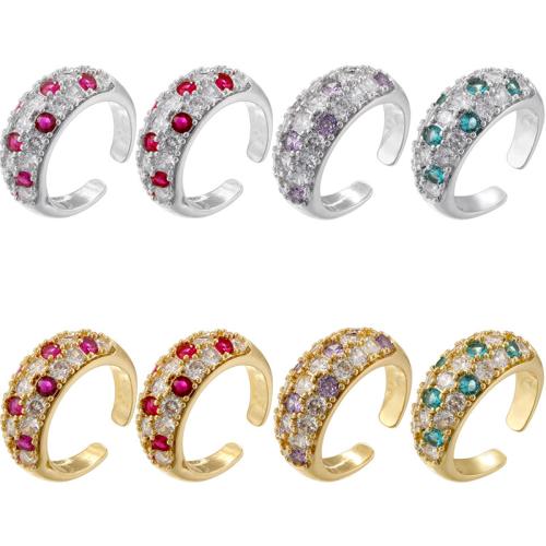 Brass Cuff Finger Ring plated for woman & with rhinestone US Ring .5 Sold By PC