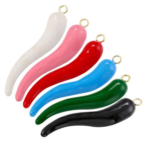 Brass Jewelry Pendants Pepper DIY & enamel Sold By PC