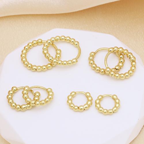 Brass Huggie Hoop Earring gold color plated & for woman Sold By Pair