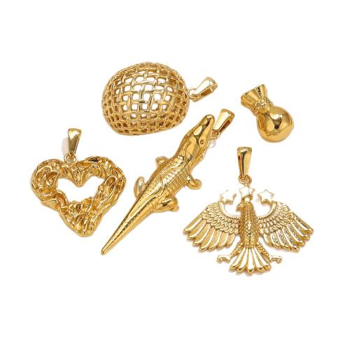 Pendants Jewelry Cruach dhosmálta, 304 Cruach dhosmálta, dath an óir plated, DIY & stíleanna éagsúla do rogha, Díolta De réir PC