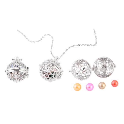 Clam Necklace with 304 Stainless Steel Chain & zinc alloy pendant with 5cm extender chain for woman & hollow pendant size 18-25mm Length Approx 40 cm Sold By Set