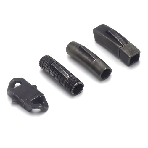 Stainless Steel Jewelry Clasp 304 Stainless Steel Vacuum Ion Plating DIY black Sold By PC