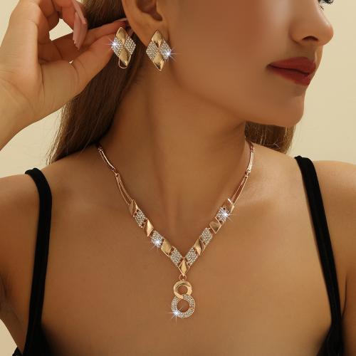 Zinek Šperky Set, Stud náušnice & náhrdelník, á, 2 kusy & pro ženy & s drahokamu, Prodáno By nastavit