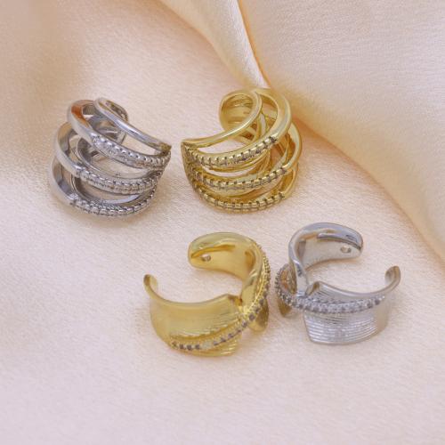 Cyrkonia mikro Brukuje Mosiądz Kolczyk, Powlekane, różne style do wyboru & mikro utorować cyrkonia & dla kobiety, dostępnych więcej kolorów, sprzedane przez para