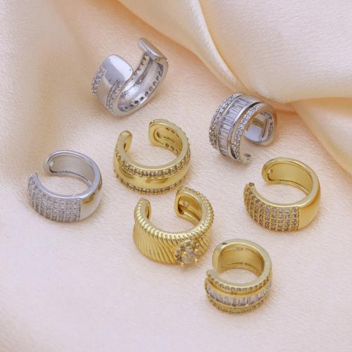 Cyrkonia mikro Brukuje Mosiądz Kolczyk, Powlekane, różne style do wyboru & mikro utorować cyrkonia & dla kobiety, dostępnych więcej kolorów, sprzedane przez para