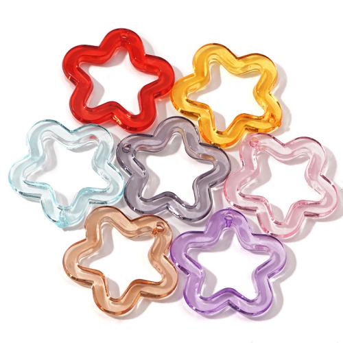Acrylic Pendant Star DIY & hollow 30mm Approx 1.5mm Approx  Sold By Lot