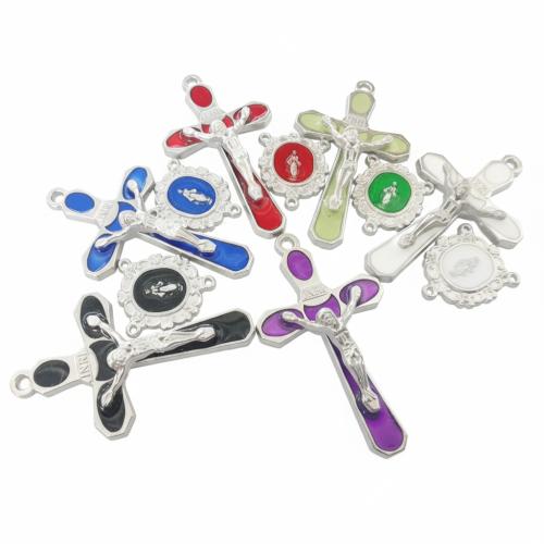 Zinc Alloy Cross Pendants plated DIY & enamel Sold By PC