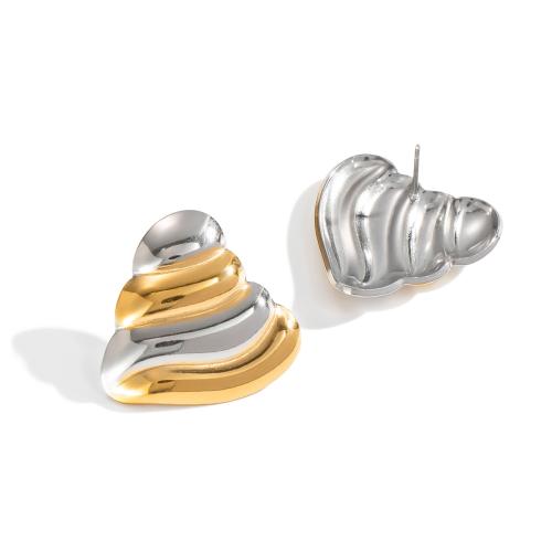 304 Stainless Steel Stud Earring Geometrical Pattern Vacuum Ion Plating fashion jewelry & for woman Sold By Pair