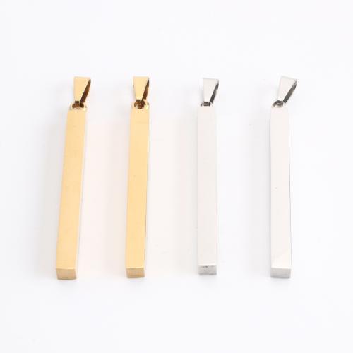 Stainless Steel Pendants 304 Stainless Steel Rectangle plated DIY Sold By PC