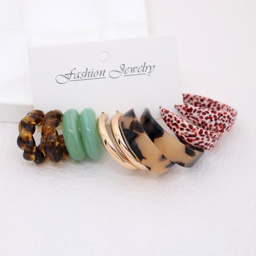 Resin Stud Earring Set fashion jewelry & for woman Sold By Set