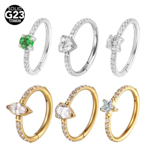 Liga de titânio Jóia Piercing do nariz, banhado, tamanho diferente para a escolha & Vario tipos a sua escolha & micro pavimento em zircônia cúbica & para mulher, vendido por PC