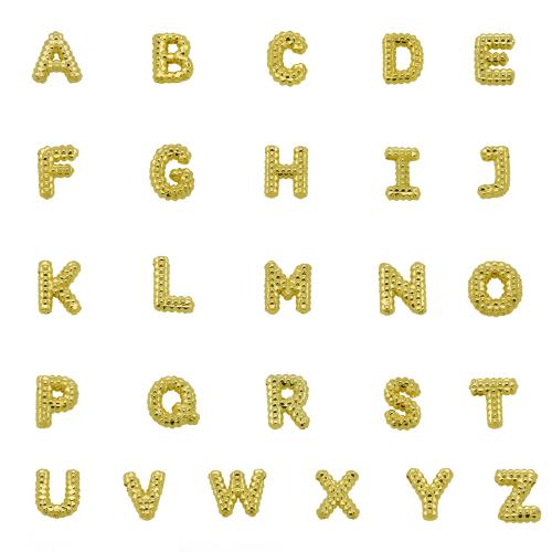 Brass Jewelry Pendants Alphabet Letter gold color plated letters are from A to Z & DIY Sold By PC