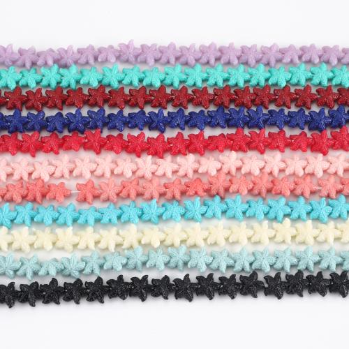 Koraliki z żywicy, żywica, Rozgwiazda, DIY, dostępnych więcej kolorów, beads size 11x11x5mm, sprzedawane na około 41 cm Strand