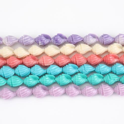 Koraliki z żywicy, żywica, małżowina, DIY, dostępnych więcej kolorów, beads size 15x12x12mm, sprzedawane na około 41 cm Strand