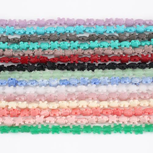 Koraliki z żywicy, żywica, żółw, DIY, dostępnych więcej kolorów, beads size 8x9x5mm, sprzedawane na około 38 cm Strand