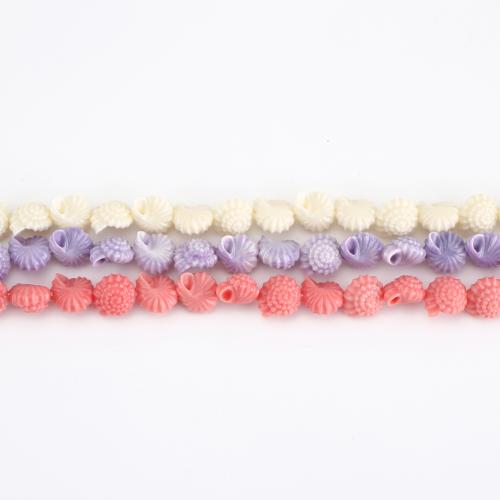 Koraliki z żywicy, żywica, małżowina, DIY, dostępnych więcej kolorów, beads size 11x11x7mm, sprzedawane na około 39 cm Strand