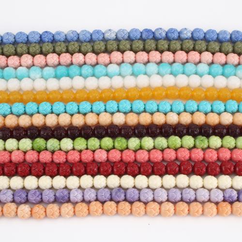 Perles bijoux en résine, Lotus, DIY, plus de couleurs à choisir, beads size 11x11x11mm, Vendu par Environ 38 cm brin