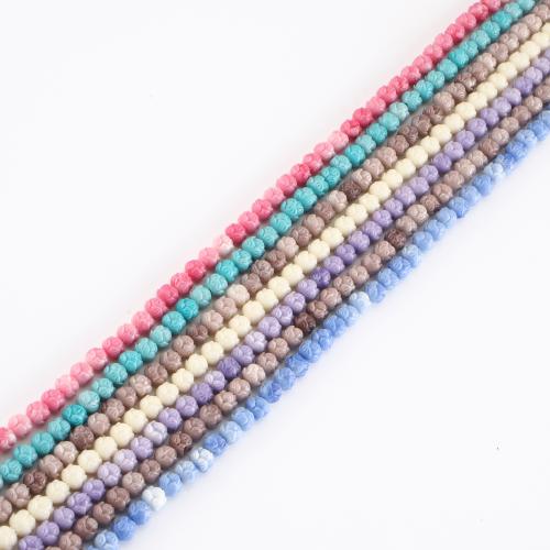 Perles bijoux en résine, Lotus, DIY, plus de couleurs à choisir, beads size 6.8x6.8x6.8mm, Vendu par Environ 39 cm brin