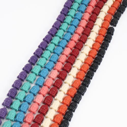 Harpiks smykker Perler, Resin, Buddha, du kan DIY, flere farver til valg, 15x11x7mm, Solgt Per Ca. 38 cm Strand
