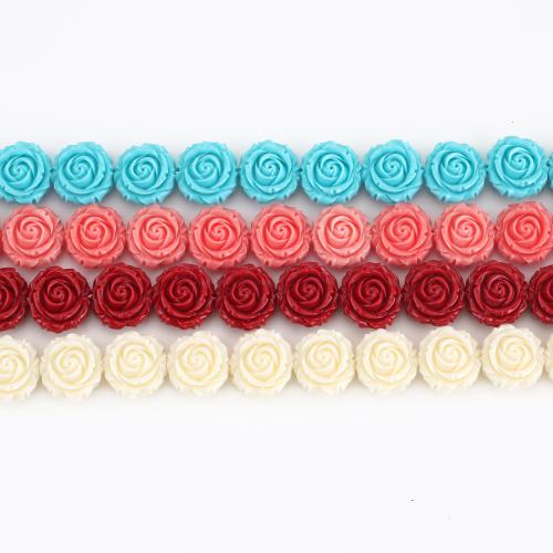 Resin Jewelry Beads Rose DIY Sold Per Approx 37 cm Strand