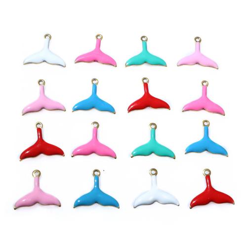 Stainless Steel Pendants 304 Stainless Steel Mermaid tail gold color plated DIY & enamel Sold By PC