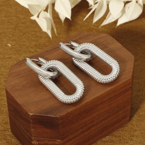 304 Stainless Steel Drop Earring Geometrical Pattern plated fashion jewelry & for woman & hollow Sold By Pair