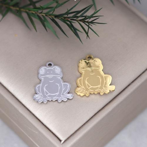 Stainless Steel Animal Pendants 304 Stainless Steel Frog plated DIY Sold By PC