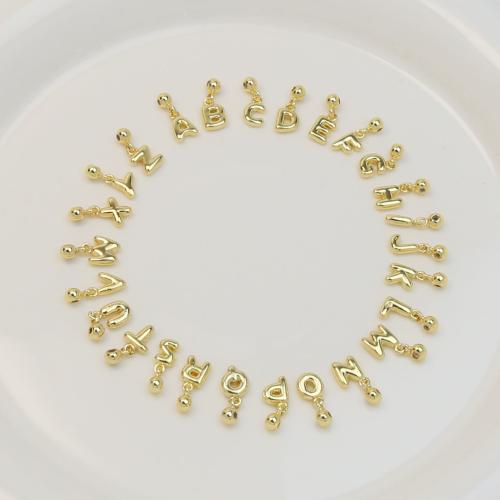 Brass Jewelry Pendants Alphabet Letter gold color plated letters are from A to Z & DIY Sold By PC