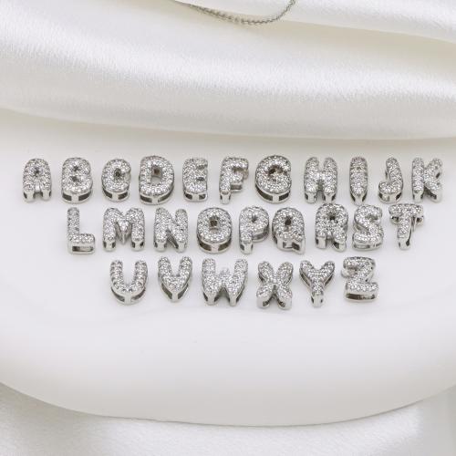 Befestigter Zirkonia Messing Anhänger, Platinfarbe platiniert, DIY & verschiedene Stile für Wahl & Micro pave Zirkonia, keine, verkauft von PC