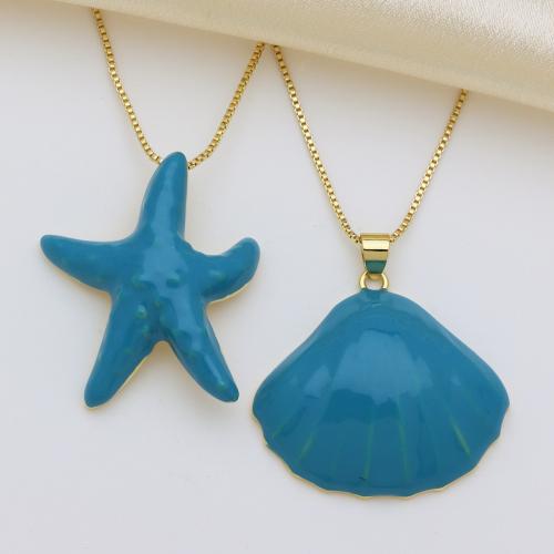 Brass Jewelry Pendants gold color plated DIY & enamel Sold By PC