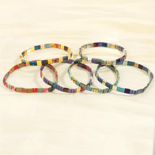 TILA Beads Bracelet with Hematite & Brass stoving varnish fashion jewelry & for woman Length Approx 16-17 cm Sold By PC