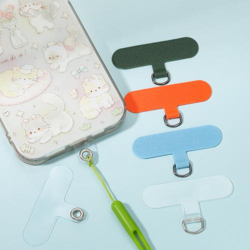 PVC Plastic Cellphone Lanyard Holder with Cloth & Silicone durable & detachable & DIY Sold By Bag