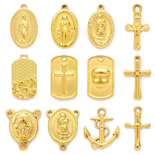 Wisiorki ze stali nierdzewnej, Stal nierdzewna 304, Platerowane w kolorze złota, DIY & różne style do wyboru, 5komputery/torba, sprzedane przez torba