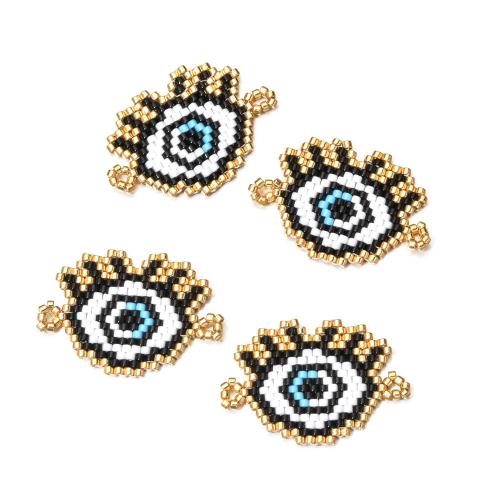 Glass Connector Glass Seed Beads Eye handmade DIY Sold By PC