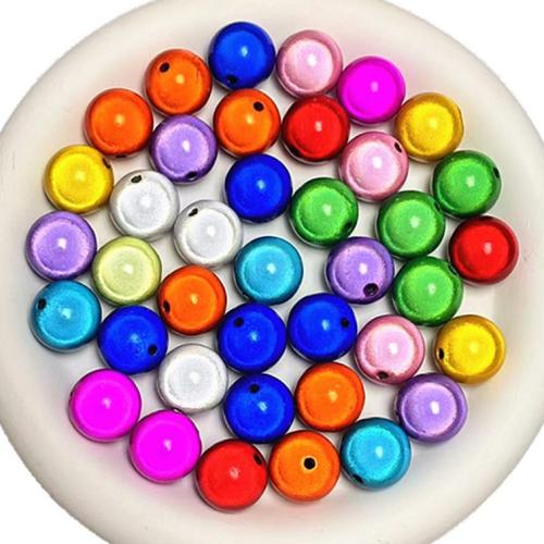 ABS Plastic Beads Round painted DIY Sold By Lot