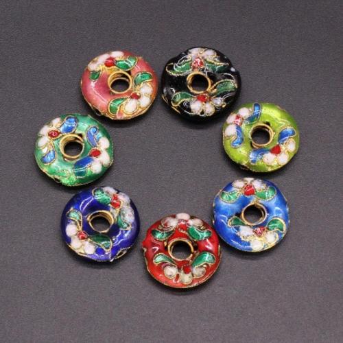 Cloisonne Beads Hand-Painted Enamel Glaze & DIY 15mm Approx 1.5mm Sold By PC