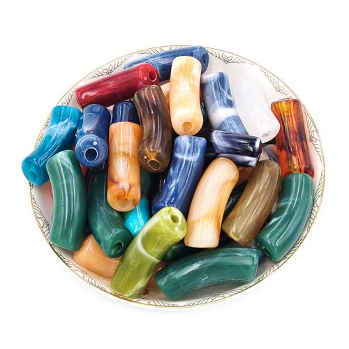 Acrylic Curved Tube Beads DIY Sold By Lot